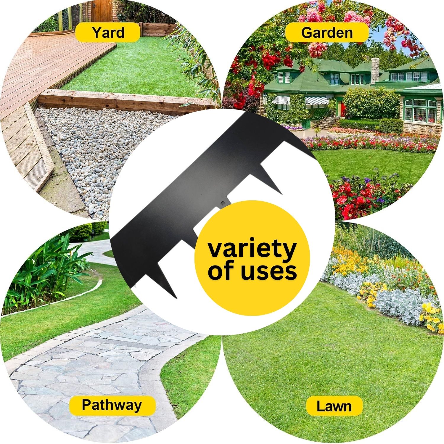 buy black lawn edging made of steel